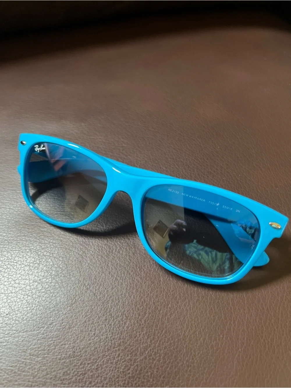 Ray-Ban Sunglasses New Wayfarer RB 2132 Blue Frame